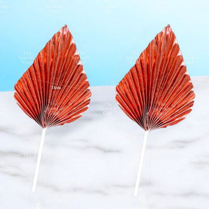 Leaf Fan Cake Toppers Paper Folding Butterfly Paper Topper Mini Paper Fan Round Cake Decoration