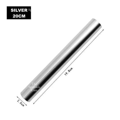 Stainless Steel Dough Rolling Pin and Wheel Pizza Cutter Spatula Baking Tools TSC