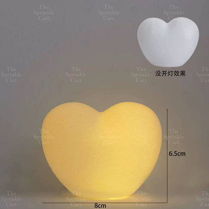 Moon Heart Night Light Lamp LED Cake Topper Decoration TSC
