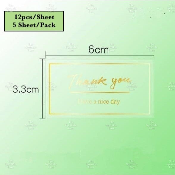 Food Box Sticker Label with Statement and Sticky Tape TSC