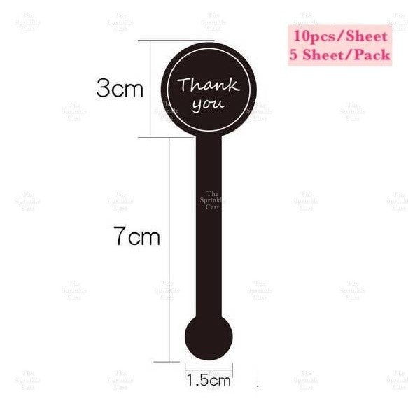Food Box Sticker Label with Statement and Sticky Tape TSC