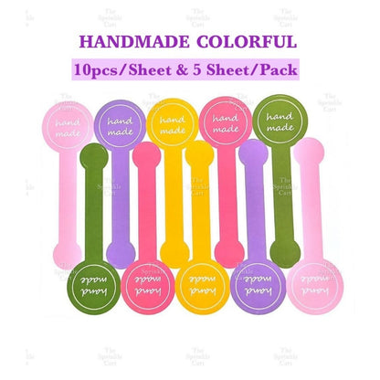 Food Box Sticker Label with Statement and Sticky Tape TSC