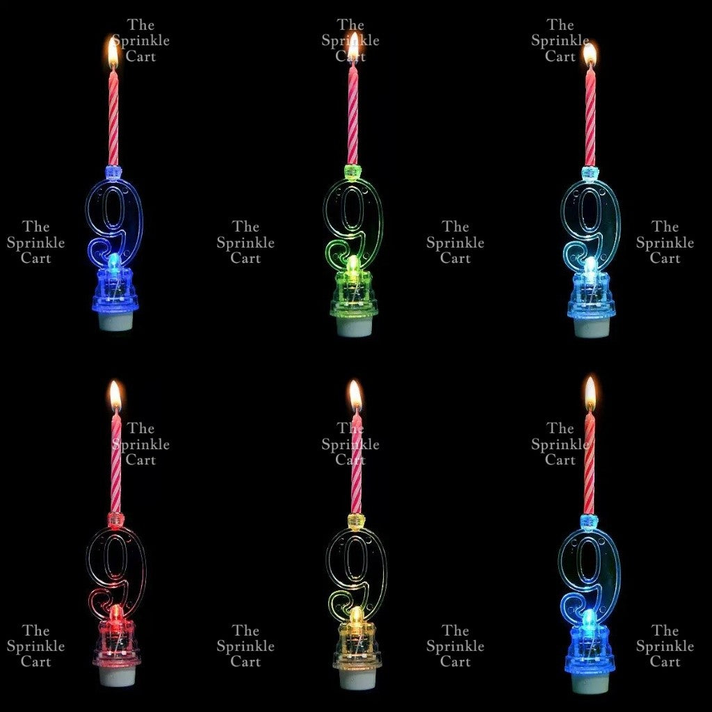 Happy Birthday Letter and Number LED Candle Topper Holder TSC