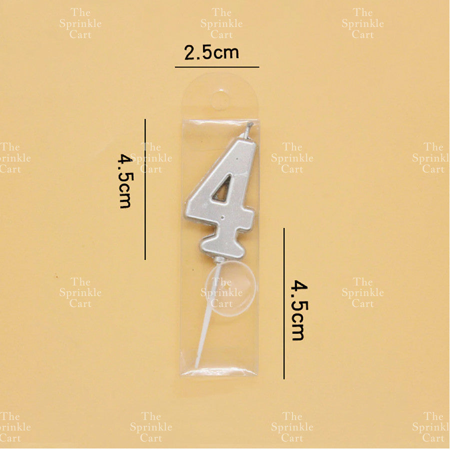 Number Candle for Birthday Cake Decor Party Supplies Gold ans Silver 0-9