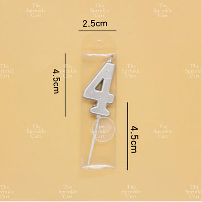 Number Candle for Birthday Cake Decor Party Supplies Gold ans Silver 0-9