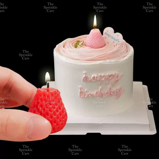 Strawberry Decorative Scented Candles in Box for Personal Use Gift and Giveaway