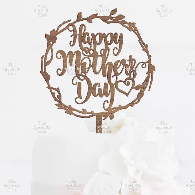 Mother’s Day Father’s Day Theme Cake Acrylic Paper Topper Decoration TSC