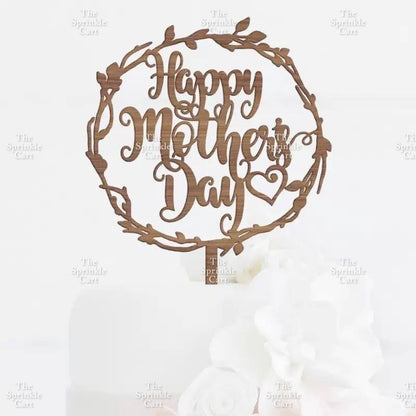 Mother’s Day Father’s Day Theme Cake Acrylic Paper Topper Decoration TSC