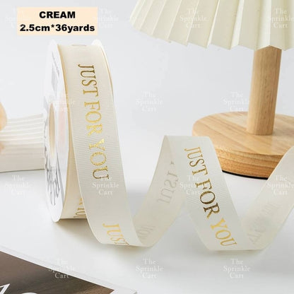 Just For You Satin Ribbon DIY Flower Bouquet and Cake Gift Tie Packaging TSC