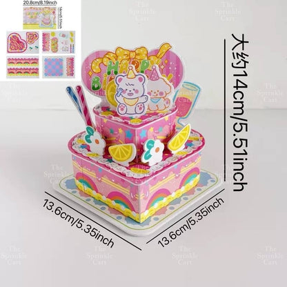 Surprise Money Pulling Box and Money Accordion Angpao Envelope DIY 3D Puzzle Cake Gift TSC