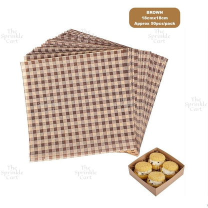 Bento Cake Box Clamshell Wax Paper Non grease Food Wrapper TSC