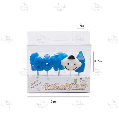 Candle Clipart Cartoon Cute Birthday Party Candle for Kids Cake Decoration Topper