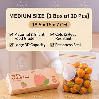 Pull up Food Grade Transparent Zip Sealing Bag for Food Packaging TSC