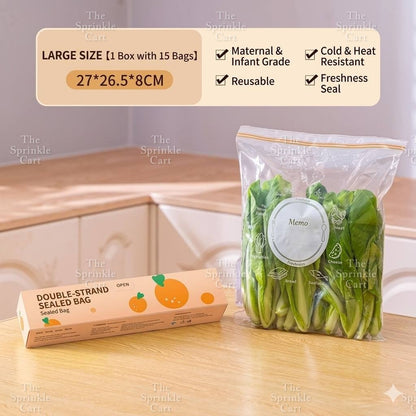 Pull up Food Grade Transparent Zip Sealing Bag for Food Packaging TSC