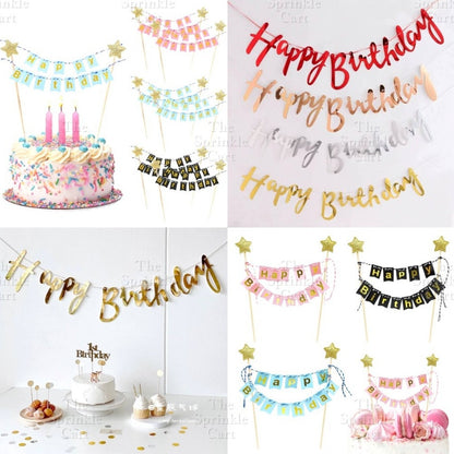 Happy Birthday Wall and Cake Banner Decoration TSC