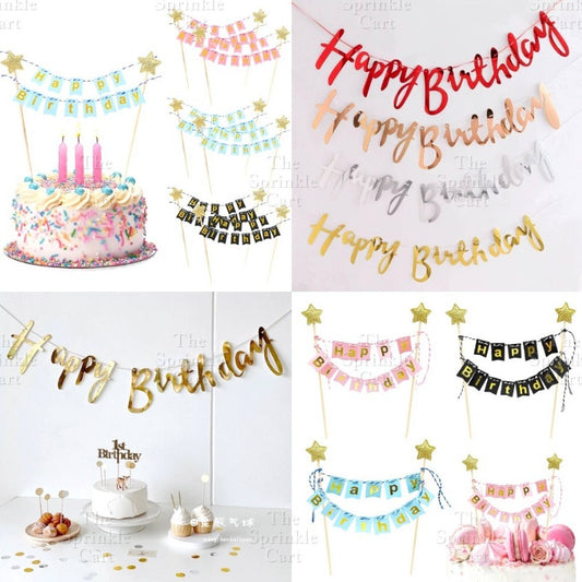 Happy Birthday Wall and Cake Banner Decoration TSC