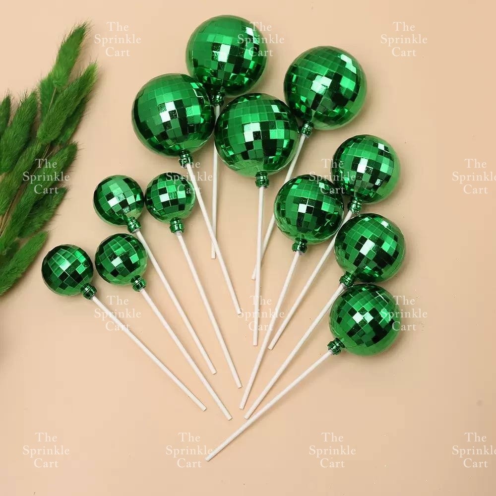 Shiny Mirror Disco Ball Cake Topper & Christmas Tree Decoration DIY Party Supplies TSC