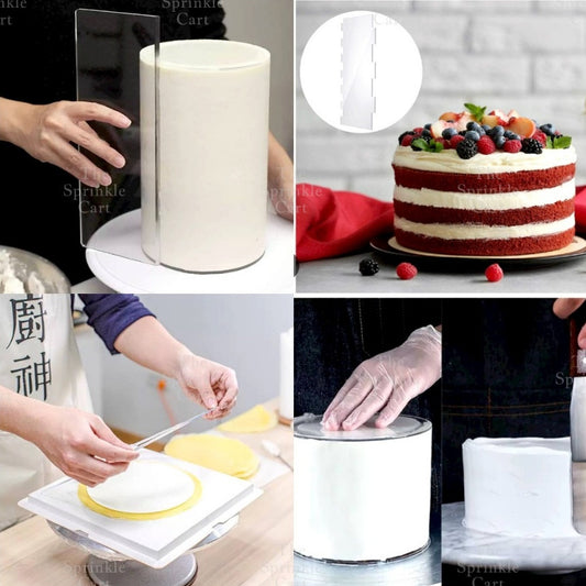 Acrylic Scraper Icing Straight Smoother and Round For Cake Frosting Cake Decoration TSC