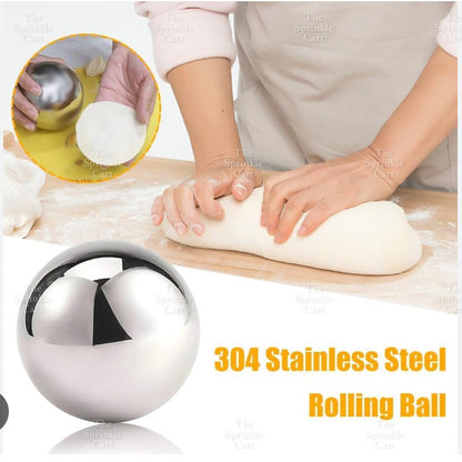 Non-stick Fondant Plastic Rolling Pin With Handle Rubber and Stainless Steel Baking Roller TSC
