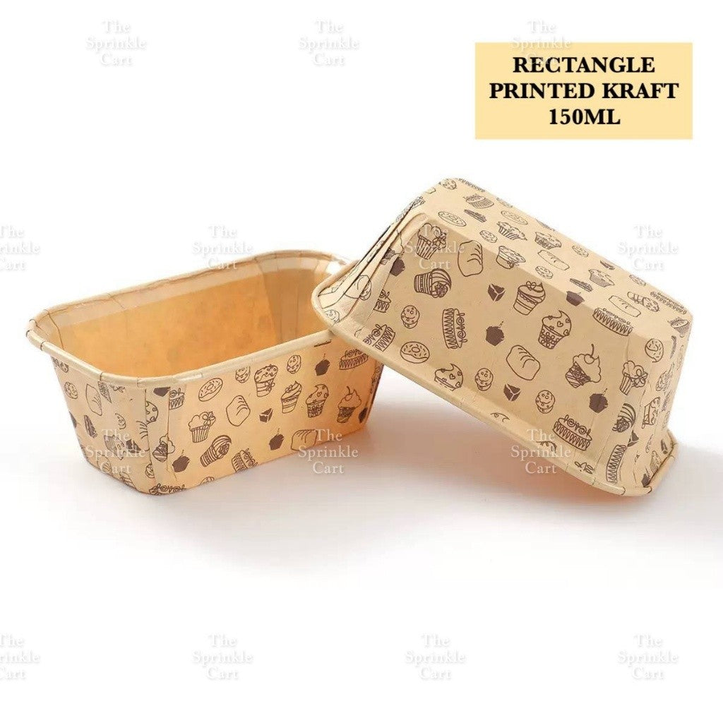 50pcs Colorful Square and Rectangle Foil Cupcake Pastry Muffin Liner TSC