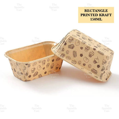50pcs Colorful Square and Rectangle Foil Cupcake Pastry Muffin Liner TSC