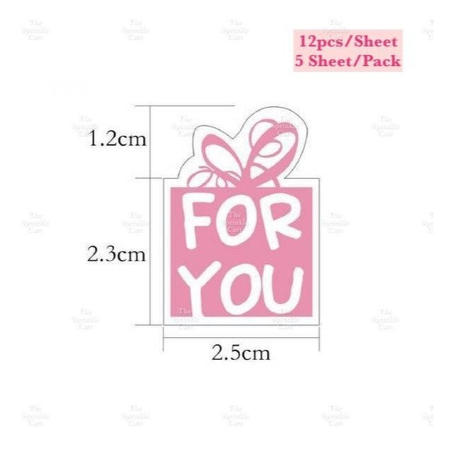 Food Box Sticker Label with Statement and Sticky Tape TSC