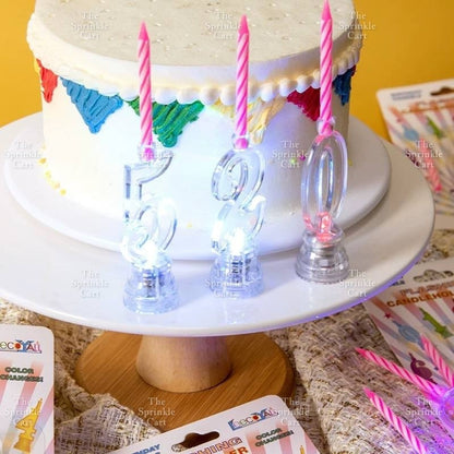 Happy Birthday Letter and Number LED Candle Topper Holder TSC