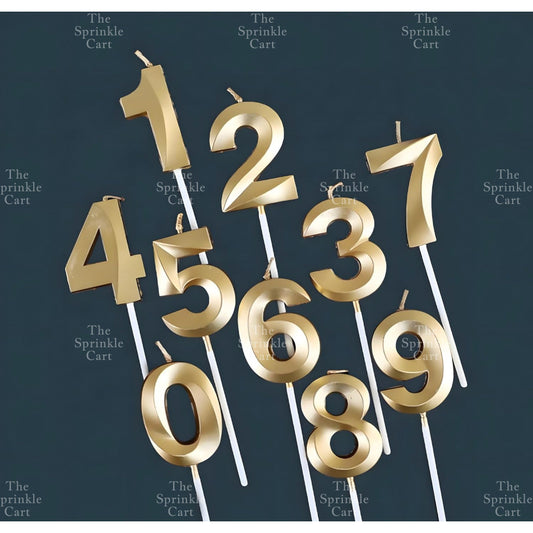 Number Candle for Birthday Cake Decor Party Supplies Gold ans Silver 0-9