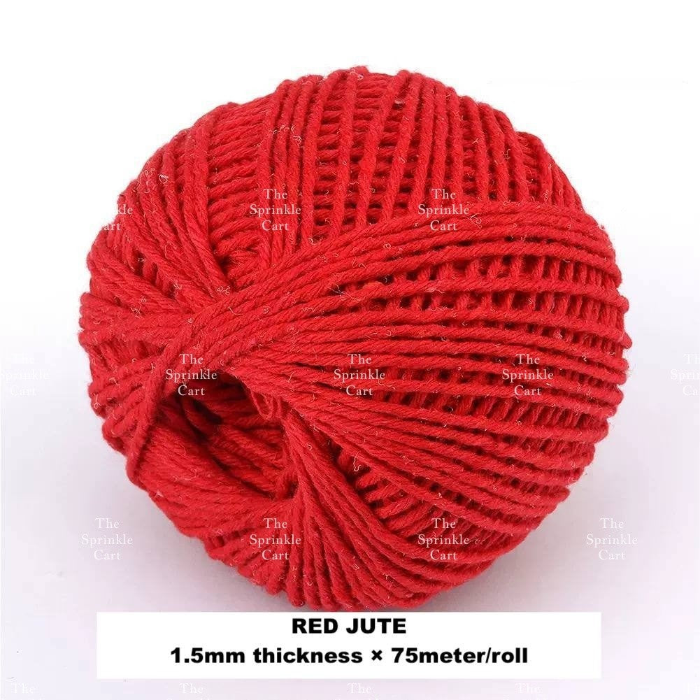 Jute String and Semi Elastic Cotton Thread for DIY Gift Wrapping and Arts and Crafts TSC