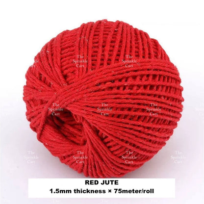 Jute String and Semi Elastic Cotton Thread for DIY Gift Wrapping and Arts and Crafts TSC