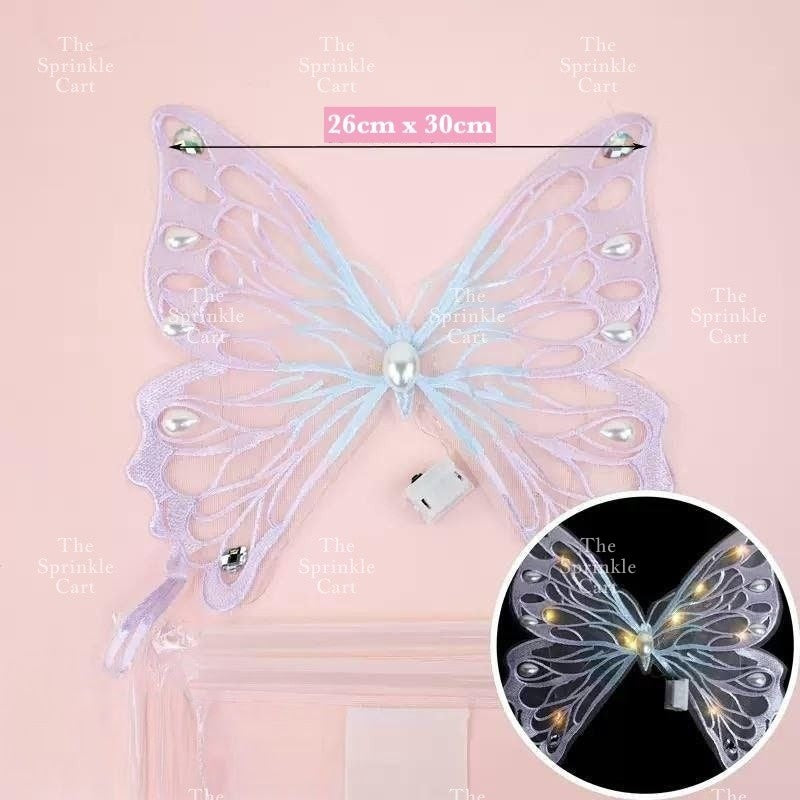Embroidered Large Butterfly with Pearl and Rhinestone for Cake and Bouquet Decoration TSC