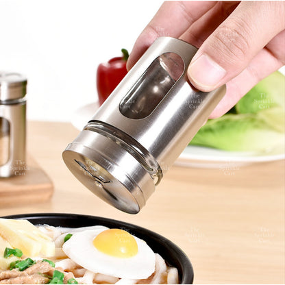 Stainless Steel Glass Seasoning Spice Shaker Jar container TSC