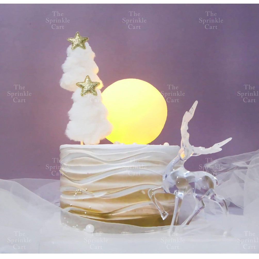 Moon Heart Night Light Lamp LED Cake Topper Decoration TSC