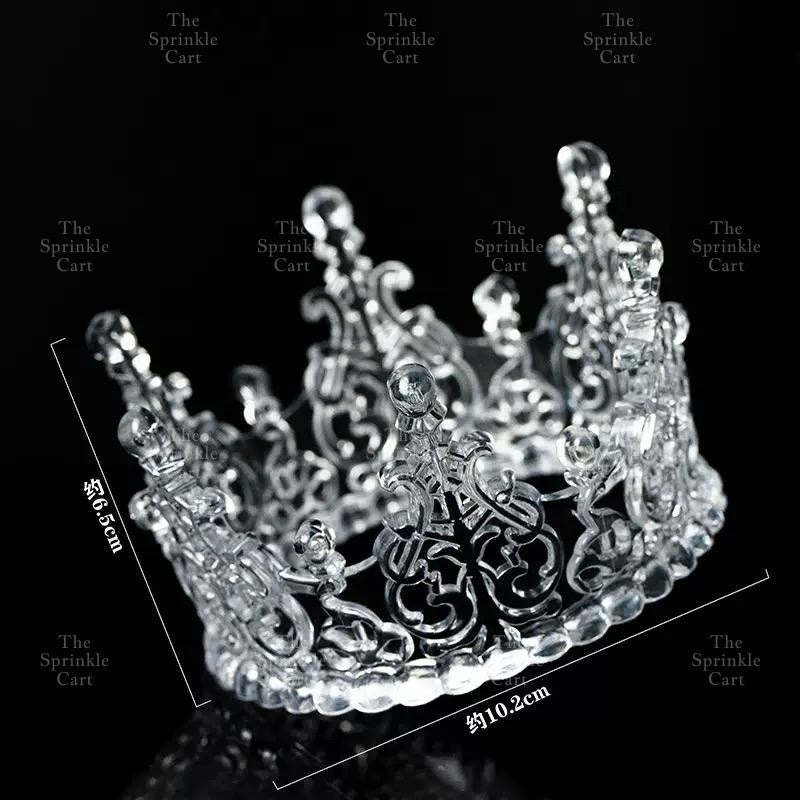 Crown Cake Topper/ Decor Shiny Gold Silver Pearl Birthday Princes