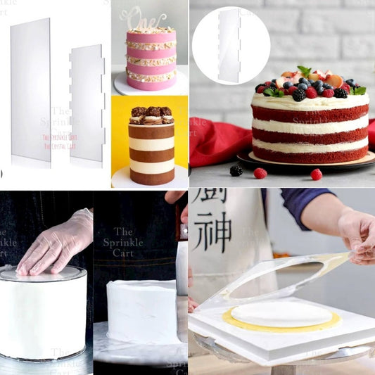 Scraper Icing Smoother Double Edge Round Scraper For Cake Frosting Cake Decoration TSC