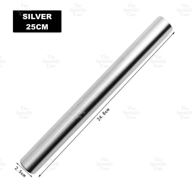 Non-stick Fondant Plastic Rolling Pin With Handle Rubber and Stainless Steel Baking Roller TSC