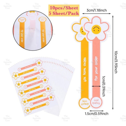 Food Box Sticker Label with Statement and Sticky Tape TSC