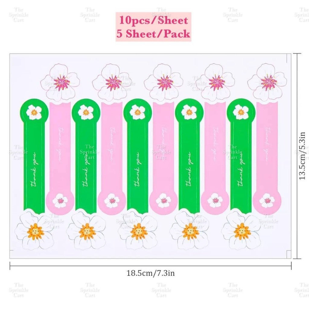 Food Box Sticker Label with Statement and Sticky Tape TSC