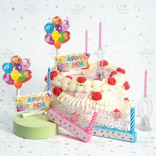 Happy Birthday Letter and Number LED Candle Topper Holder TSC
