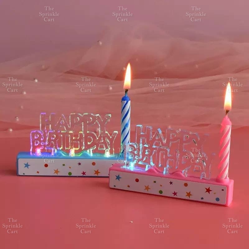 Happy Birthday Letter and Number LED Candle Topper Holder TSC