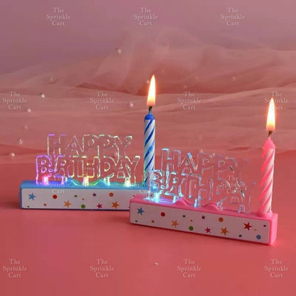 Happy Birthday Letter and Number LED Candle Topper Holder TSC