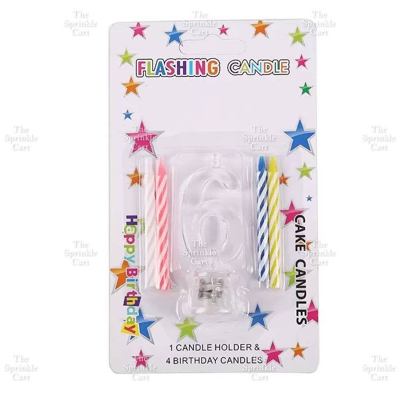 Happy Birthday Letter and Number LED Candle Topper Holder TSC