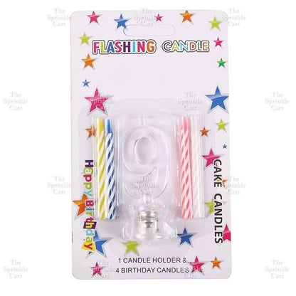 Happy Birthday Letter and Number LED Candle Topper Holder TSC