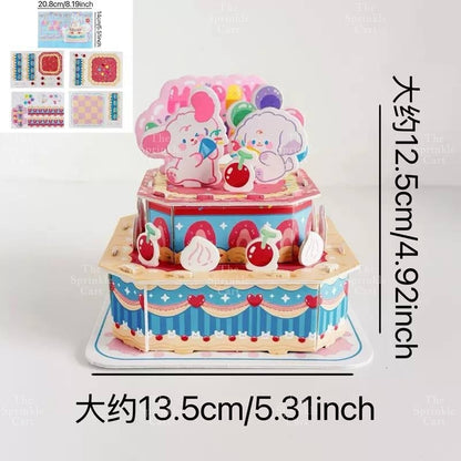 Surprise Money Pulling Box and Money Accordion Angpao Envelope DIY 3D Puzzle Cake Gift TSC