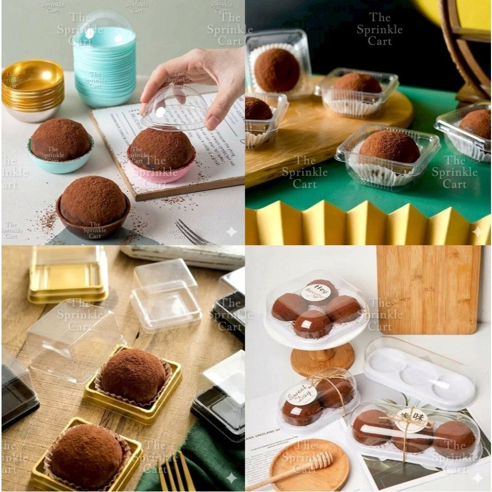 Transparent Dome Container Mochi Moon Cake and Pastry Bread  PackagingTSC