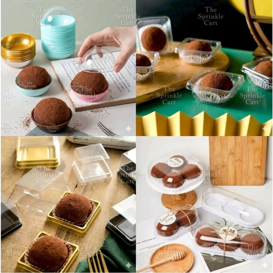 Transparent Dome Container Mochi Moon Cake and Pastry Bread  PackagingTSC