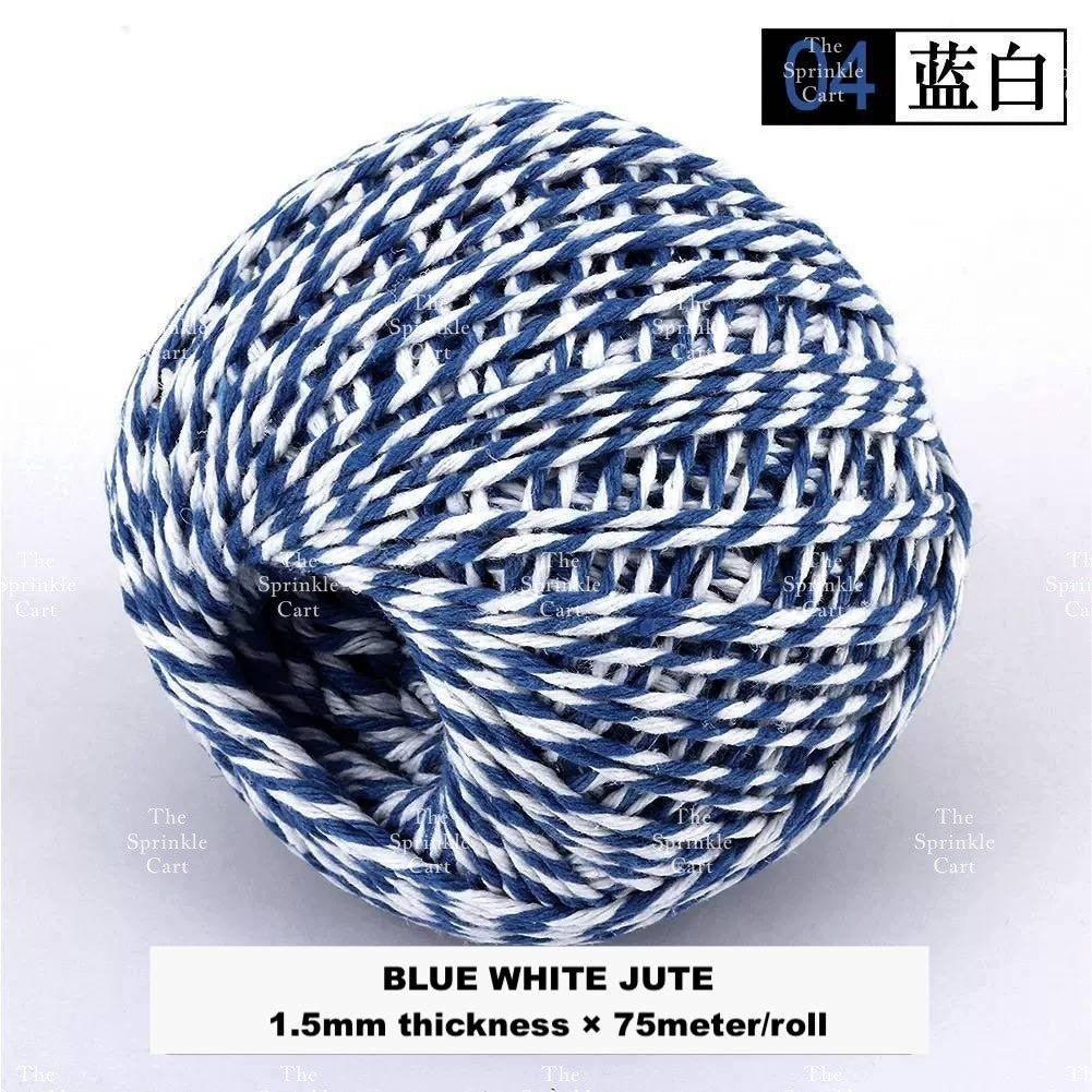 Jute String and Semi Elastic Cotton Thread for DIY Gift Wrapping and Arts and Crafts TSC