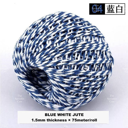 Jute String and Semi Elastic Cotton Thread for DIY Gift Wrapping and Arts and Crafts TSC