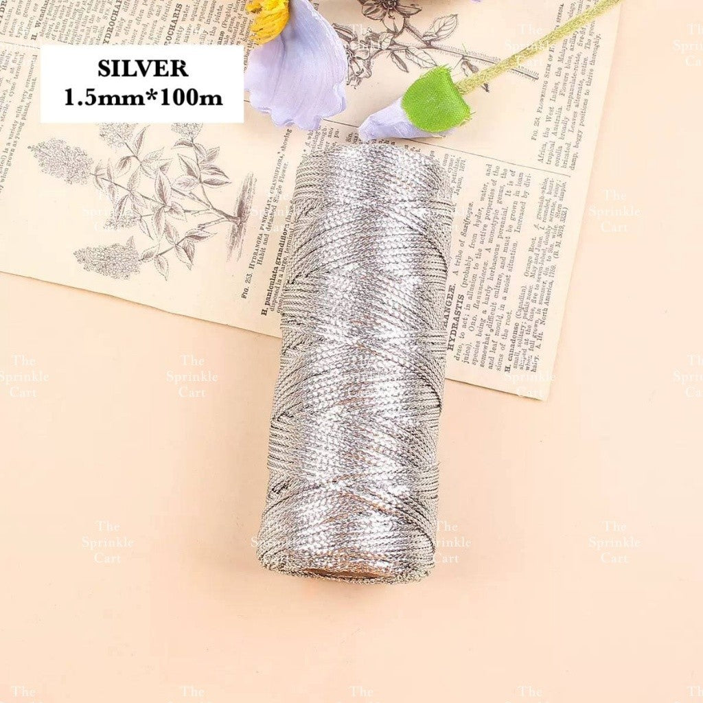 Jute String and Semi Elastic Cotton Thread for DIY Gift Wrapping and Arts and Crafts TSC