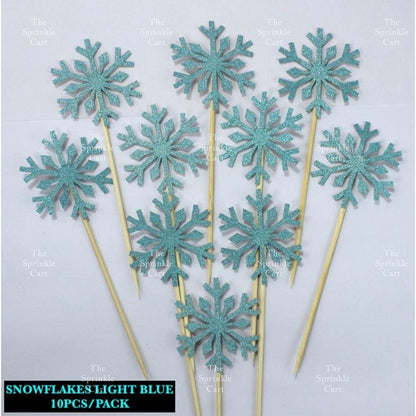 Frosen Themed Cake Toppers for Decoration Ellsa An-na Snowflakes